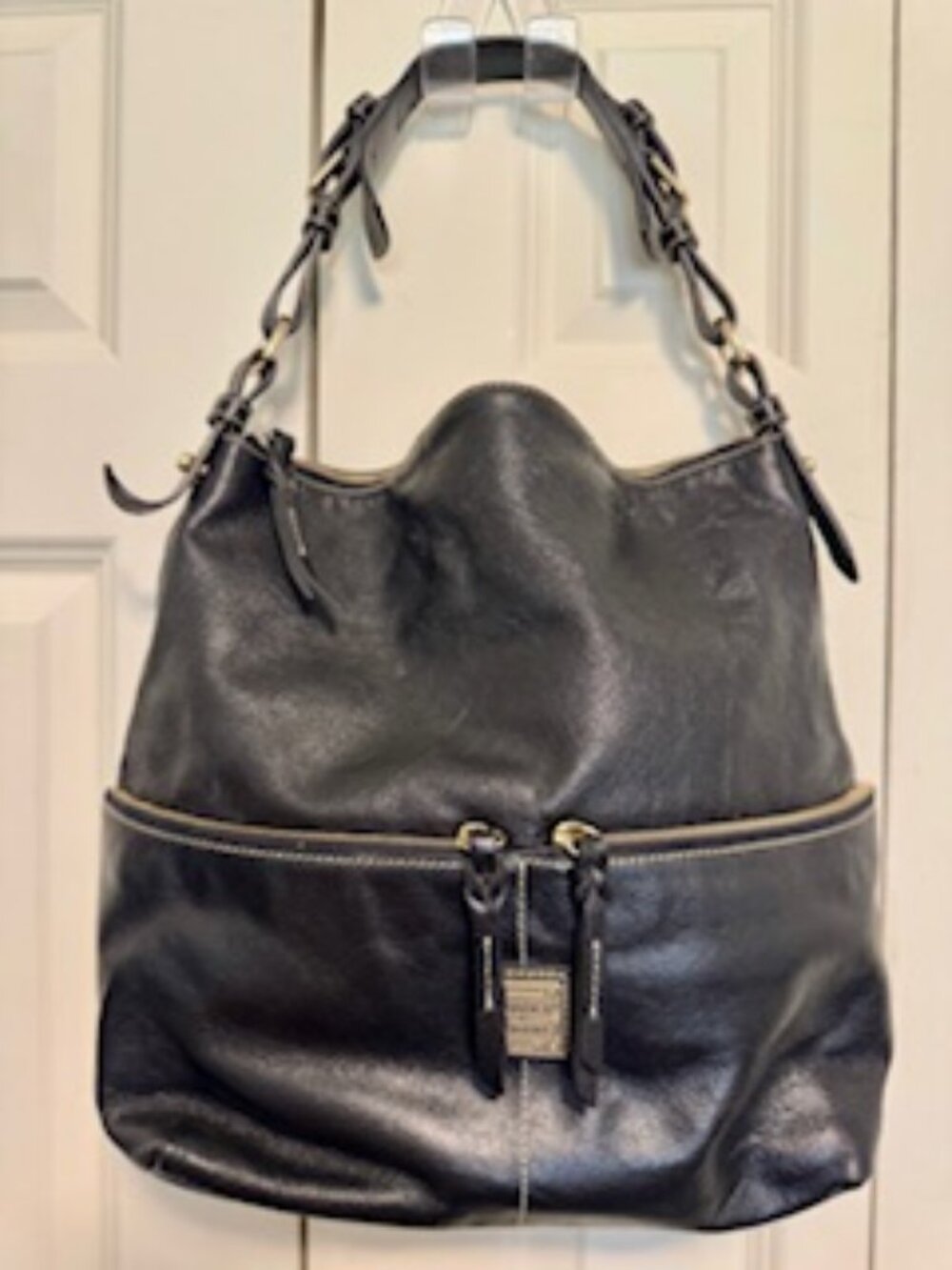 Dooney & Burke Hobo Black Pebble Leather Shoulder bag